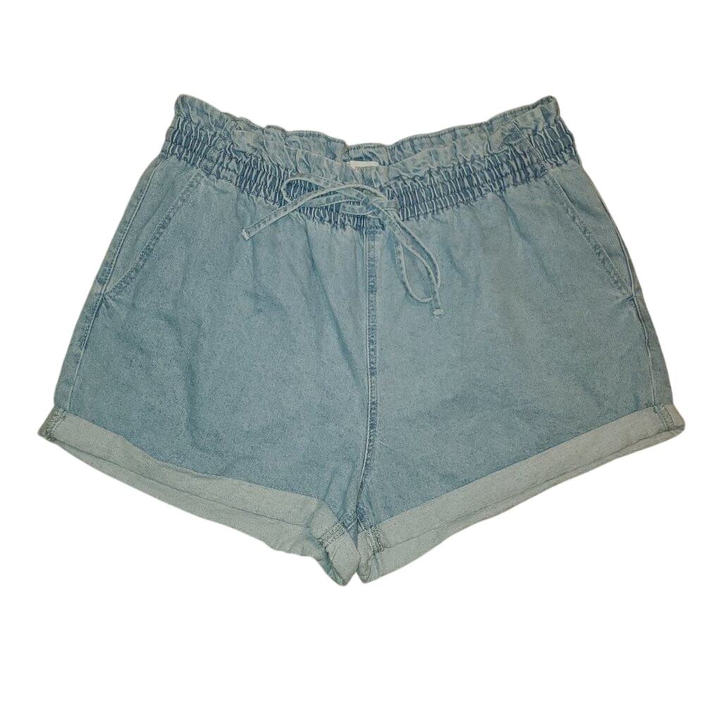 Forever 21 Plus Elastic Waist Shorts Denim || sz 14